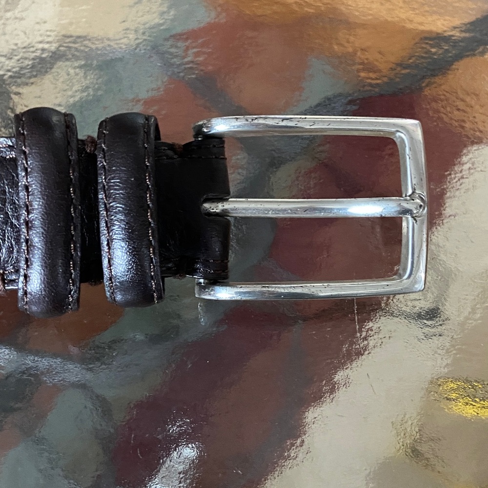 Brown Leather Belt 34 - Picture 8 of 8